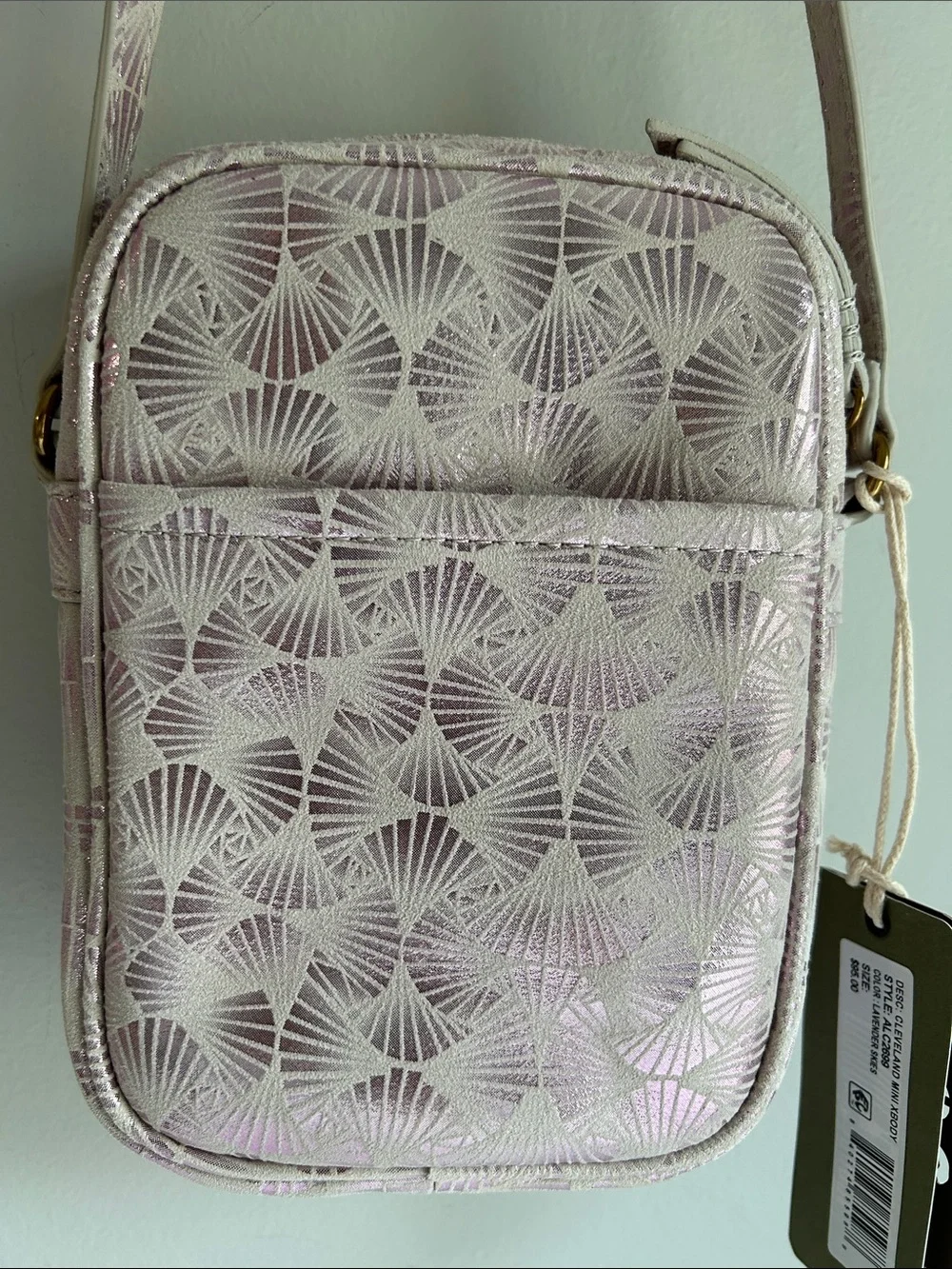 NWT American Leather Co. Cleveland Mini Leather Crossbody Bag in Lavender Skies